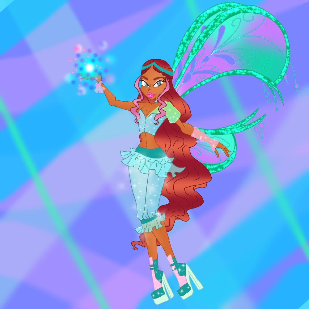 _kingix_'s tweet image. I am soooo late doing #Magicwinx_challenge lol 😭😭
But here’s aisha in the closet I can get to the winx art style !
I absolutely adore Aisha’s Believix it’s one of my favs of all time (wings by bloom2 on da) #winxclub #kingix #winxfanart