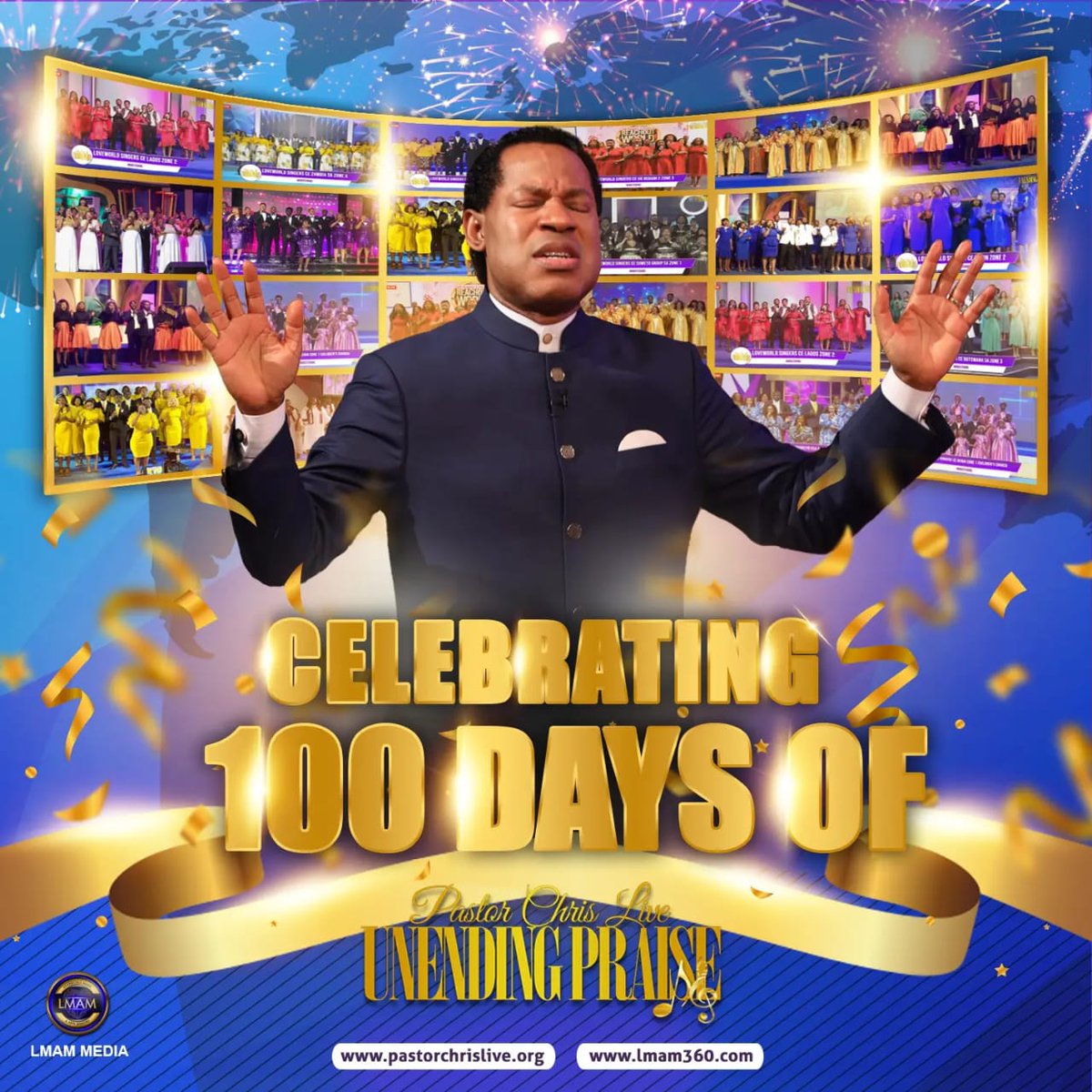i_am_Daverock's tweet photo. This is something to shout about!
📍Kindly post this ecard on all platforms and
Click on this link to *CREATE YOUR PRAISE BADGE* as we celebrate *100 days of UNENDING PRAISE* 👉🏽 https://t.co/CNfdxRz0eG
#100daysofUnendingPraise
#unendingpraise
#pastorchrislive
#lmam https://t.co/0xSKXunKzR