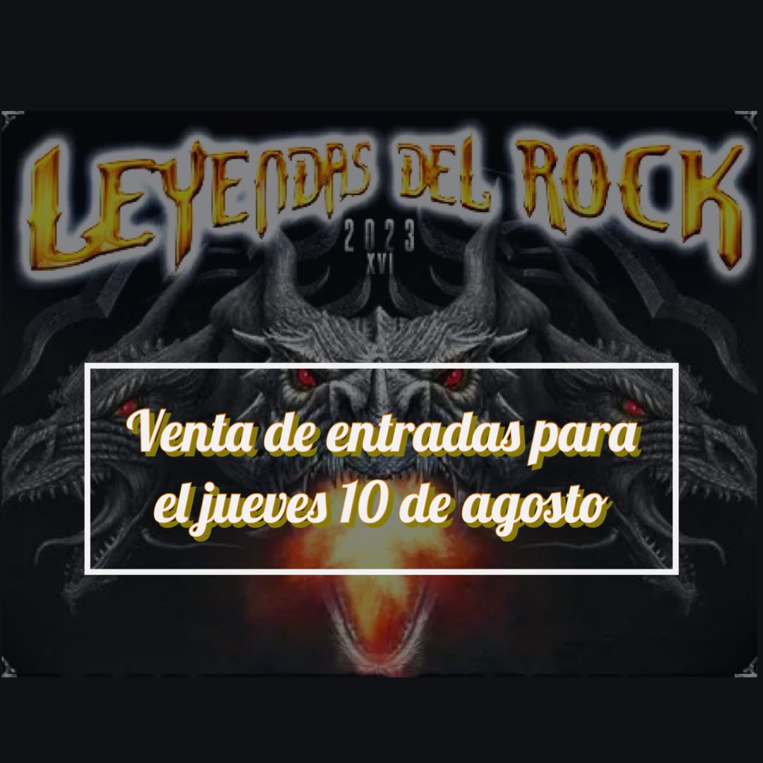 Las entradas individuales para el jueves día 10 en <a href="/LeyendasRockFes/">Leyendas del Rock</a> están agotadas PERO hoy a las 12, a través de <a href="/TicketmasterES/">Ticketmaster España</a> podréis encontrar otra tirada limitada de ellas.

En la foto <a href="/LauraGuldemond/">Laura Guldemond</a> de las <a href="/burningwitches_/">Burning Witches</a>