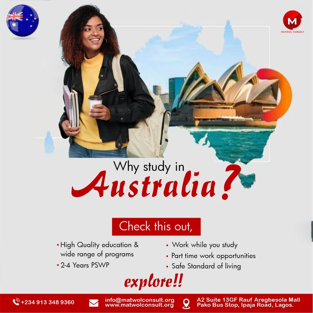 Matwolconsult's tweet photo. Dear Explorer, 
Australia is an eye opener! 

Explore!!!!

Send us a DM let discuss the best and Possible options with you .

Welcome to Matwol Consult.
-

#australia #travelapplication #japa #matwolconsult  #studentincanada  #immigration  #internationalstudent #studyabroad https://t.co/d1IQ8tXdnb