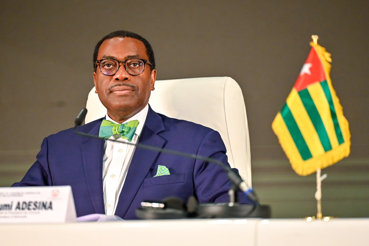 AfDB_Group's tweet photo. Did you miss President @akin_adesina’s opening remarks at the #InfraForAfricaForum? Speaking from #Togo, the @afdb_group head highlighted bank green #infrastructure projects and more.

Read the speech: https://t.co/zfvZz1v3gX
Watch a replay: https://t.co/sdIQFAASLi

#PowerAfrica https://t.co/4slQG4wOvq