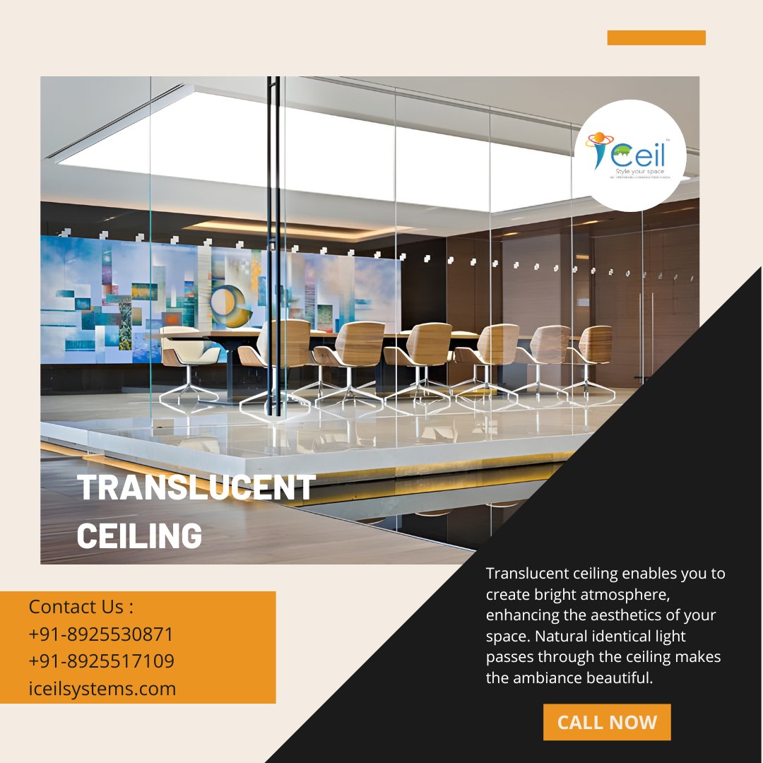 iceilsys's tweet image. #Translucentceiling enables you to create bright atmosphere, enhancing the aesthetics of your space. Natural identical light passes through the ceiling makes the ambiance beautiful. - iceilsystems.com

#stretchceilingdrywall

#stretchceilingusa

#3dstretchceiling