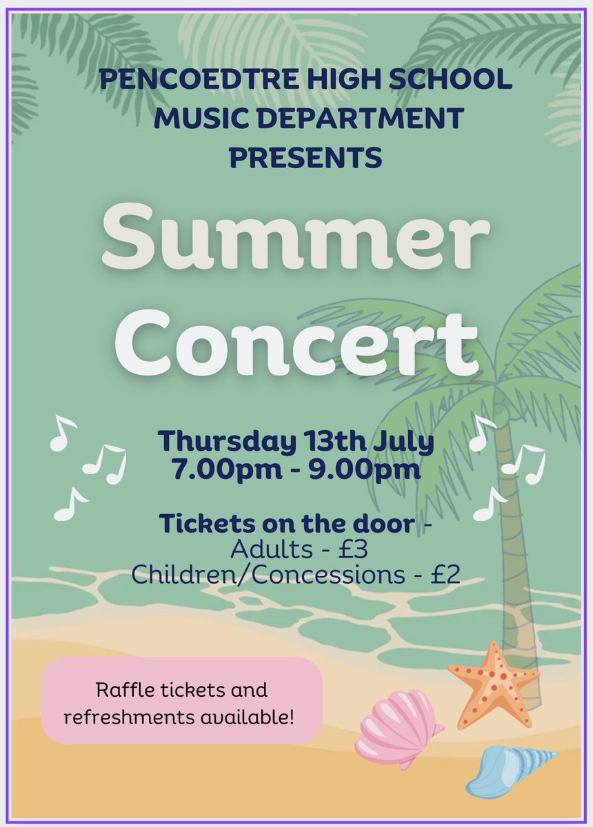 It’s that time of year again when we celebrate lots of our talented musicians! Please spread the word! Pencoedtre’s Summer Concert - Thursday 13th July, 7pm ☺️ 🎶🎵🎤🥁🎸🎤🎹 @EthosValuesPHS <a href="/mrspaulakis/">Mrs S. Paulakis</a> <a href="/MrsLJones6/">Mrs L Jones PHS</a> <a href="/PencoedtreHS/">Pencoedtre High School</a> @MissH_PHS <a href="/Miss_theatrical/">Miss A Williams ( PHS performing arts dept)</a>