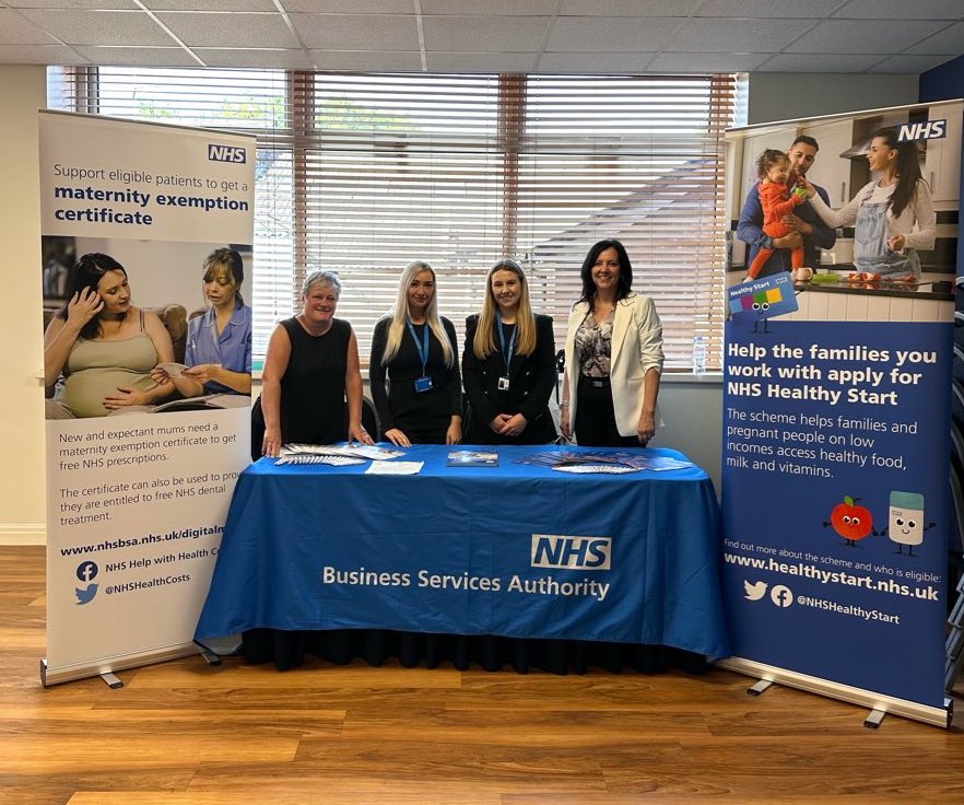 NHSBSA's tweet photo. Good morning! We’re here in Manchester today for the #MidwiferyForum Maternity and Midwifery Festival.
Come see us at stand 16 to find out more about our @NHSHealthyStart scheme, and our digital maternity exemption service. https://t.co/gWnewqcO8B
