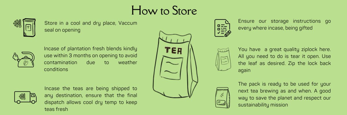 RadhikasTeas's tweet image. We not only source the best leaf 
We not only wanderlust to get you the best origin of each tea and teaware 
We also would like you to appreciate our efforts by storing and brewing it right 
So let’s get you started on :
HOW TO STORE 
#tea #chai #howtobrew #howtostore #brewitrite