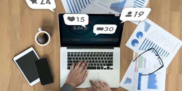 HeitzDigital's tweet photo. man on computer creating social media post https://t.co/hNwOsMZGpb https://t.co/ICbf9fw8pW