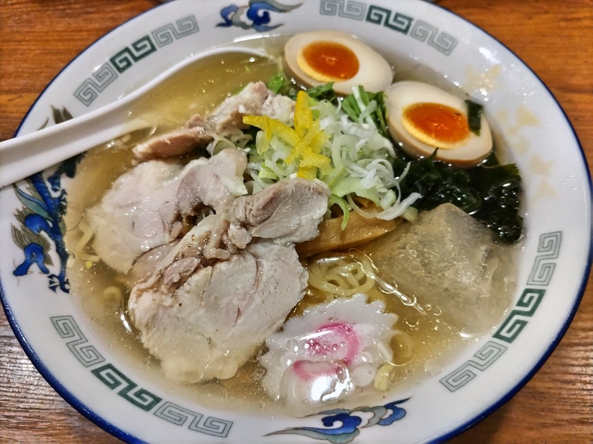 大雪軒の「冷たい中華そば(塩)」が始まってた。これでこの夏も生き延びられる。 