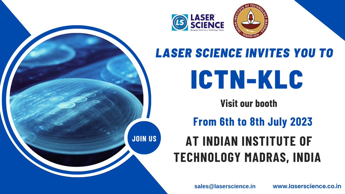 Join us at the International Conference on Thin Films &amp; Nanotechnology: Knowledge, Leadership, &amp; Commercialization from 6th to 8th July 2023 at Indian Institute of Technology, Madras!
