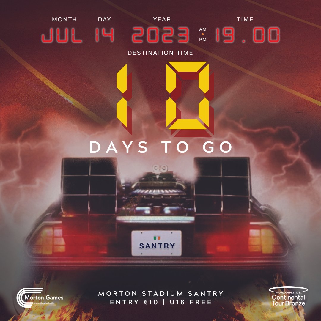 MortonGames's tweet photo. Morton Games International Athletics at the Morton Stadium, Dublin. July 14th. Pre program 5.45pm. Main 7.00pm.
Tickets https://t.co/uY7Ba2nBei 
@EVENTSinFingal @sportireland @irishathletics @DubAthletics @Ath_Leinster @DCU 
#ContinentalTourBronze
#BacktotheFever https://t.co/7l7sGbk46r