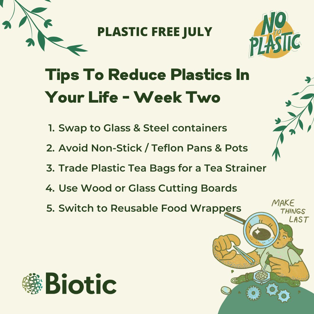 bio_circular's tweet photo. Tips to reduce plastics in your life #PlasticFreeJuly
Week 2!
Why reduce plastics?
BPA/BPS/BFAS chemicals in plastics disrupt our hormonal system which affects our sleep &amp; behavior, and harms our health in many ways. https://t.co/DkkKbuq3Ss