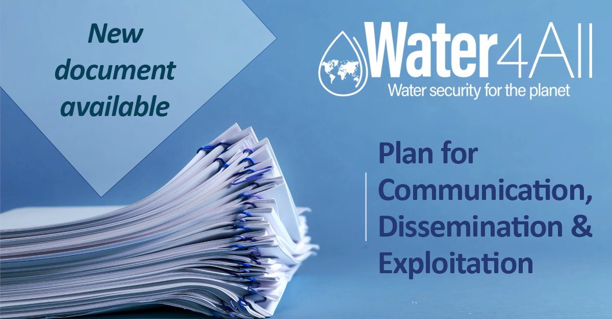 Water4AllEU's tweet photo. The #CommunicationPlan for the #Water4AllPartnership outlines objectives, tools, key messages & target audiences that enable research and innovation in response to water challenges supporting @EUGreenDeal & UN SDGs 💧
📥 https://t.co/BpIdvtcdF4 https://t.co/jejzoABAPg