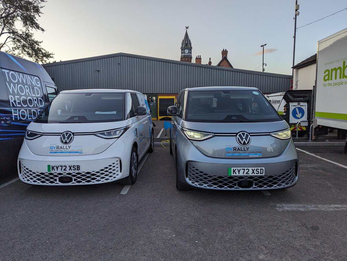 We closed Day 1 of the @rally_ev by parking up in Nottingham. A great day. @MyNottingham #evrally #Day1Finish #collaboration #netzero