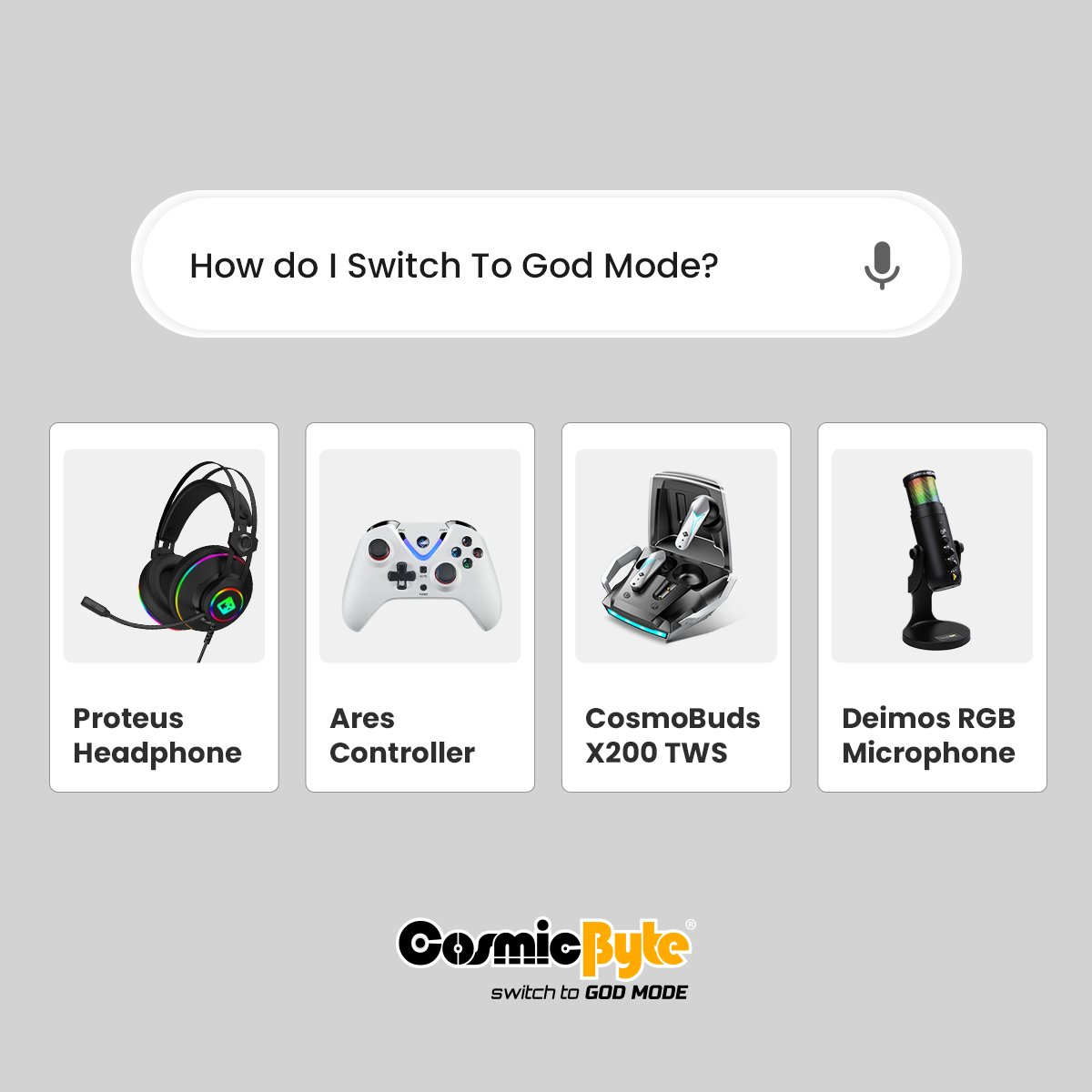 cosmicbyteindia's tweet photo. ๐๐ฎ Switch To God Mode with Cosmic Byte! ๐ฎ๐
#SwitchToGodMode and conquer the cosmos! Unleash your gaming potential and conquer the virtual universe with Cosmic Byte's extraordinary gaming gear!
Order now: https://t.co/2URh7XDQR7
#CosmicByte #CosmicByteGaming #Gamers https://t.co/txEe7MpB3V