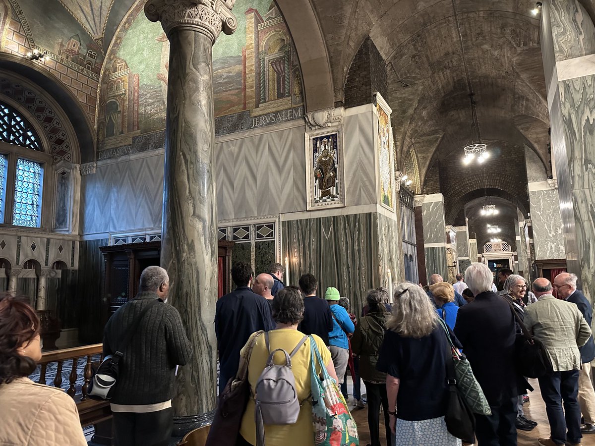 Attended the blessing of St Augustine Mosaic at Westminster Cathedral last week, designed by John Maddison and carried out by us last year. #mosaic #mosaicrestore