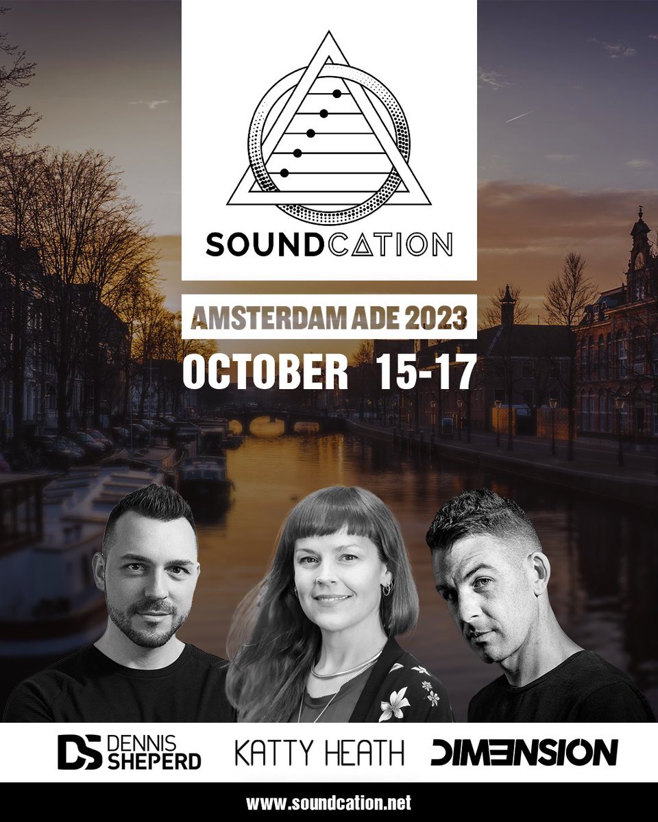 I will be joining @dennissheperd & @DIM3NSIONMUSIC for 3 days of music production coaching by Soundcation in Amsterdam this October, just before ADE kicks off!