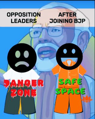 abhinandita_m's tweet photo. We know why Manish Sisodia and Satyendra Jain are in the danger zone! And how they can enter the safe space.
#WashingMachineParty https://t.co/vNrjsJM1Fg