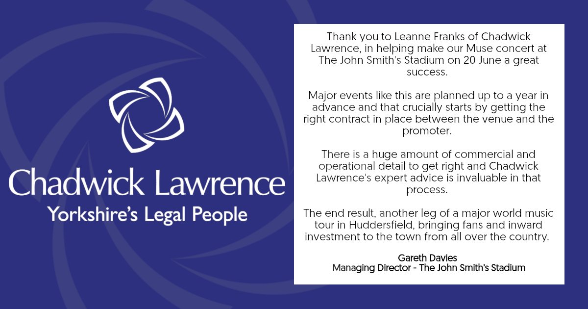 Great to receive another fantastic review for Leanne Franks in our Corporate and Contracts team. 👇

Need some advice in this area?  Don't hesitate to contact us. 
chadwicklawrence.co.uk/business-servi…

#testimonialtuesday