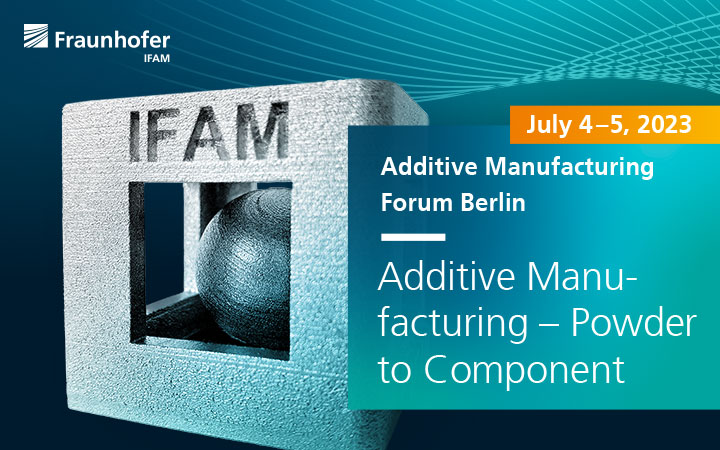 Insights into #AdditiveManufacturing at AM Forum Berlin of <a href="/IPM_Network/">IPM Institute</a>, July 4-5, 2023: s.fhg.de/nci <a href="/FraunhoferIFAM/">Fraunhofer IFAM</a> presents broad range of metal #powder-based additive manufacturing processes at booth J01. #AM at Fraunhofer IFAM: s.fhg.de/YV4