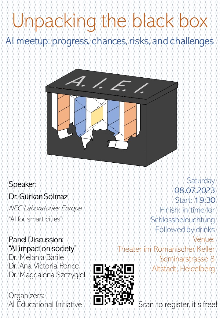 Join us in #Heidelberg on 08.07.2023 for a meetup on Artificial Intelligence! How will the smart cities and healthcare look like? What are the risks for our society? Where can we expect the next big breakthrough? Sign up now and come join the discussion!