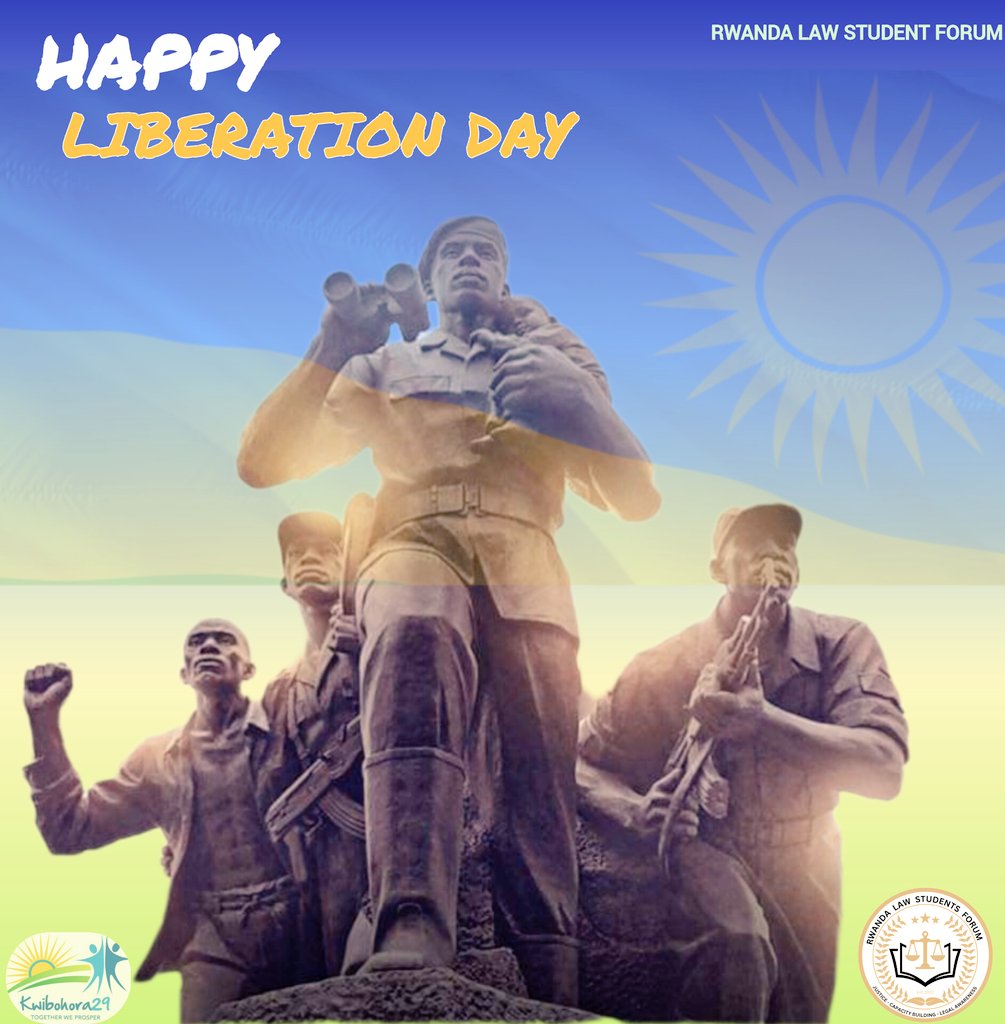 🇷🇼 Happy Liberation Day 🎉🎇 Today we celebrate the bravery of the young Men and Women who fought to stop the 1994 Genocide Against the Tutsi and Unite the People of Rwanda. 
#RwandaLiberationDay
#TogetherWeProsper 
#Inkotanyi