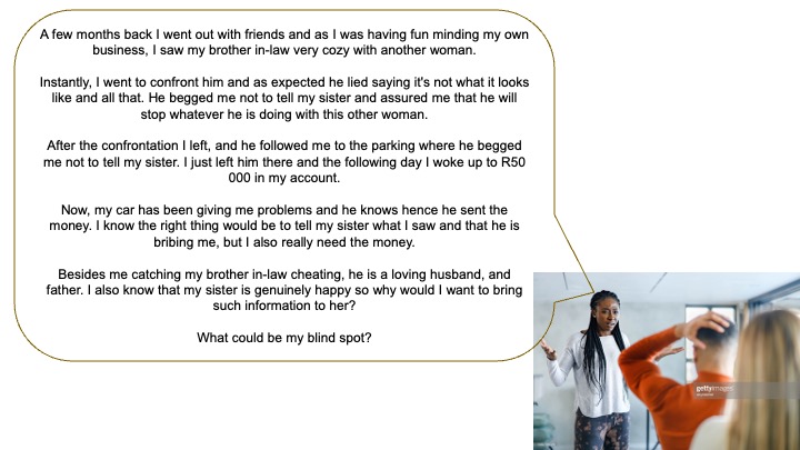 What could be her #TheBlindSpot?