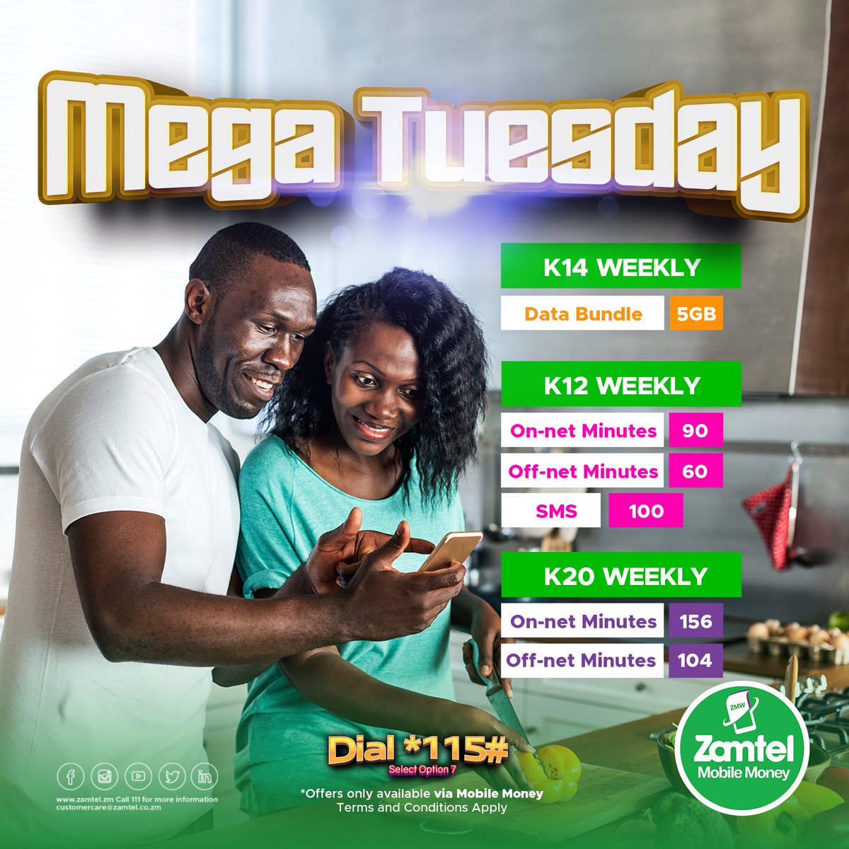 Turn your Tuesday into something extraordinary with our Incredible Mega Tuesday Offers! Dial *115#