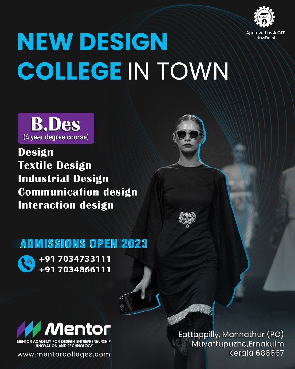 MentorAcadamy's tweet image. New design college in Town! Join now with Mentor!
.
.
.
#Design #Course #designcourse #Mentorcolleges #Engineering #Btech #bdesign #Guiding #mentoring