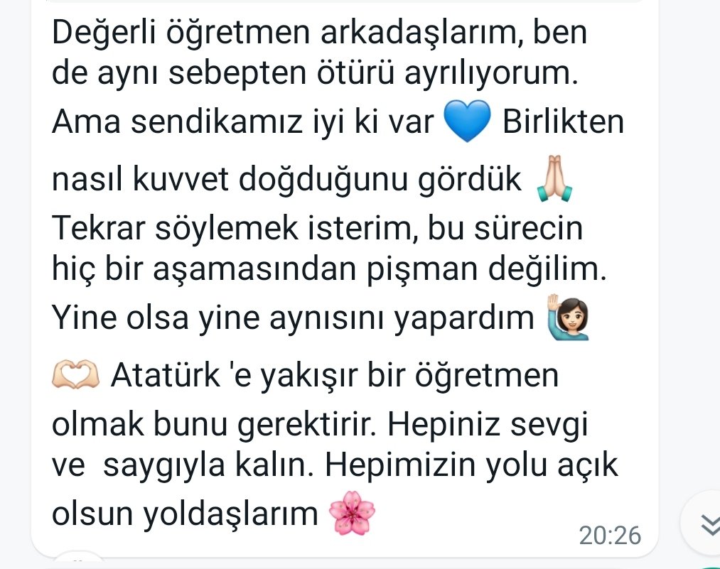 ogretmensendika's tweet photo. Bahçeşehir Kolejinde ( @bahcesehir_k12 ) işten çıkarılan öğretmenler sendikalı öğretmenlerinin ( Bahçeşehir) olduğu WhatsApp grubuna bu mesajları bırakıyor. 
◾Özel sektör öğretmenlerinin mücadelesinde bir maya, bir köz! Bu sendikanın durmadan yoluna devam etmesi, üyelerinin + https://t.co/IgK9usM10r