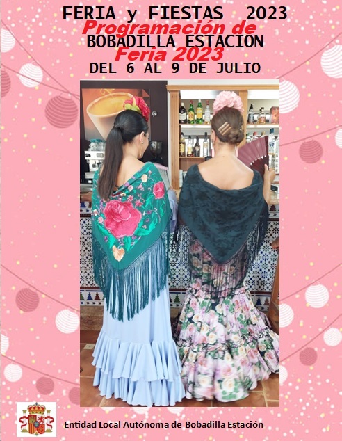 EcodeBobadilla's tweet photo. PROGRAMACIÓN DE FERIA DE BOBADILLA ESTACIÓN 2023
FELIZ FERIA 
- Del día 1 al 7 de julio “V Torneo de padel” en la pista de padel municipal.
LUNES 3 DE JULIO
- 19:00 H. Comienzo del “IX Torneo de Fútbol Sala” en el Pabellón Cubierto Municipal.

https://t.co/ibIeaUxXnl https://t.co/LxJtEgFjZg