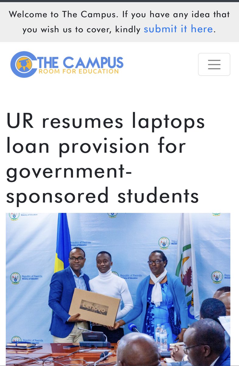 TonyNatif's tweet photo. https://t.co/XQjqJhtUaM
While we are trying to figure out how to deploy medical interns from some of the best medical schools in the region, Rwanda is giving laptop loans to their university students. This stuff is infuriating. https://t.co/WMAspbsg4M