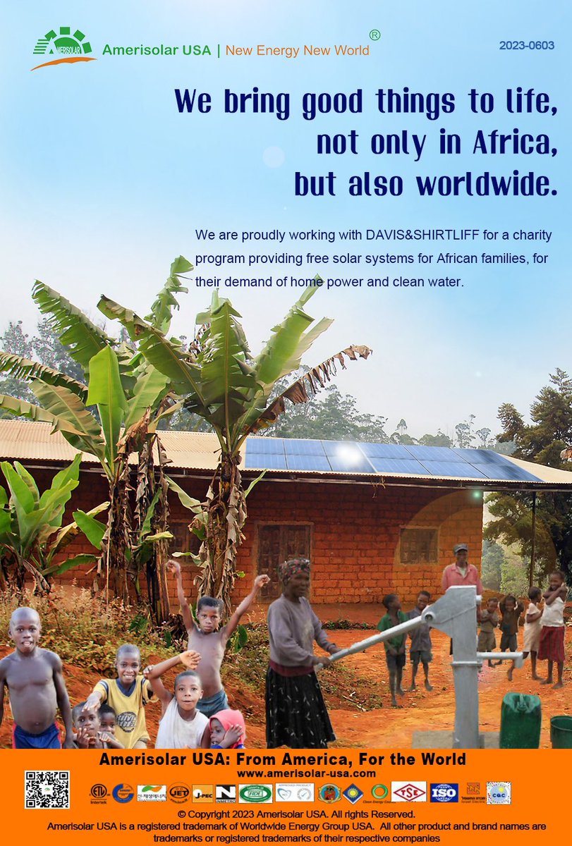 tinalt220's tweet photo. We bring good things to life,
not only in Africa,
but also worldwide.

 #amerisolarusa #africa #solar #water
#solarpump #solarsystem https://t.co/m5tr29xuD3