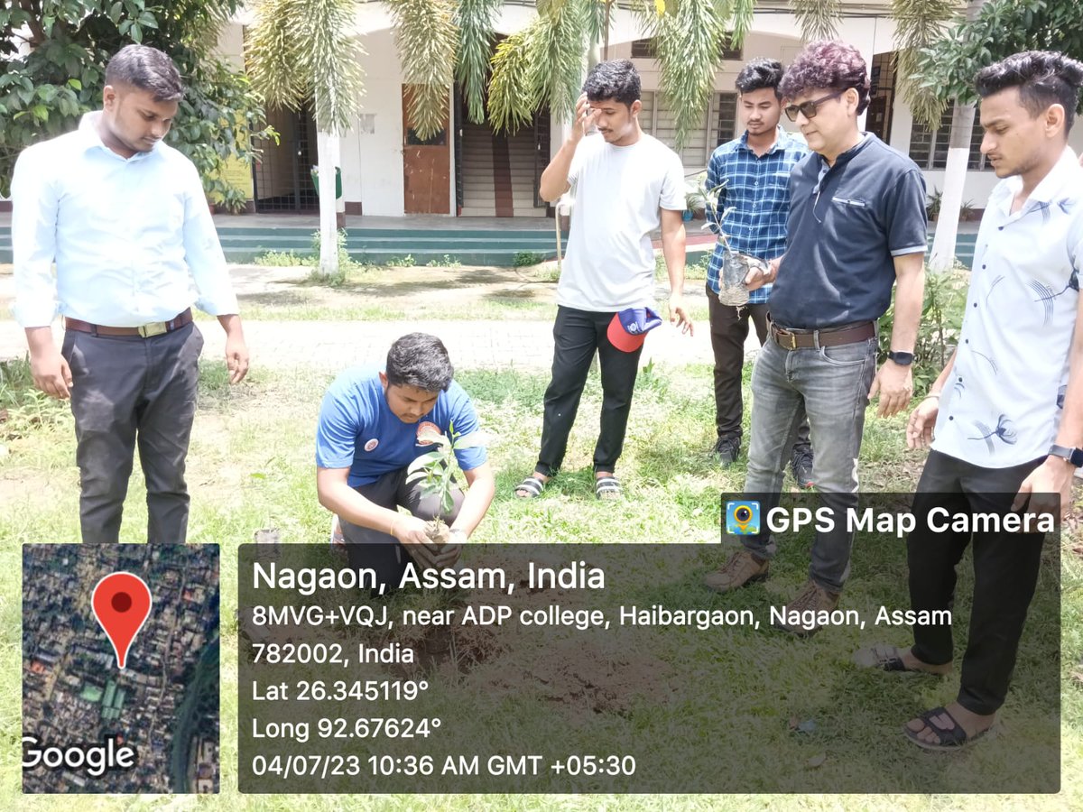 Jitendranath21's tweet photo. "Excited to be a part of the Van Mahotsav celebration organized by ADP College NSS unit! 🌳🌿 Joining hands for tree plantation and distribution program.
@_NSSIndia 
@CMOfficeAssam 
@DIPAKKU93471047 
@DrRanjanKrKaka1 
@nss_rdguwahati 
@YASMinistry 
@NisithPramanik https://t.co/He3t2GZkx4