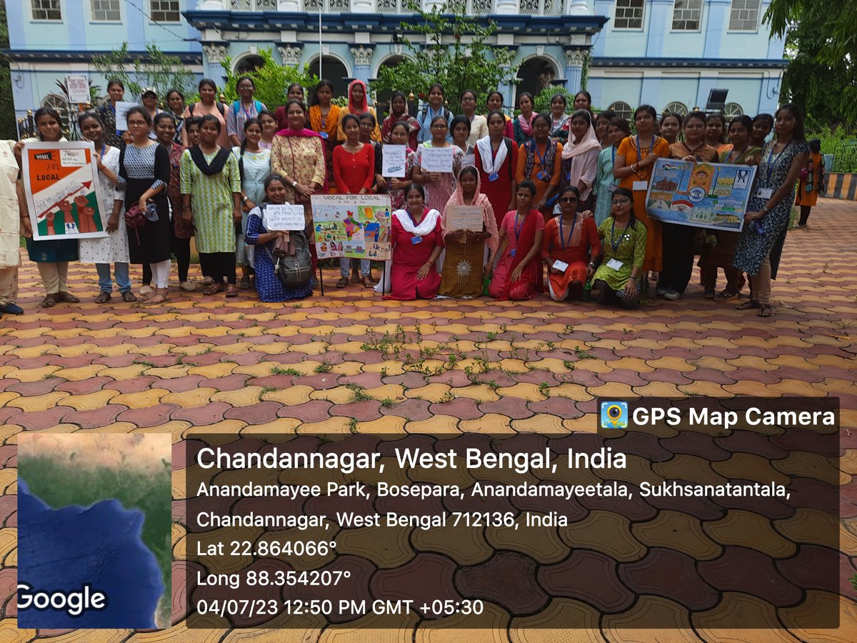 InstituteW90352's tweet photo. AKAM: January - August 2023 / for Teacher Education Institutions (TEIs). Theme: Aatmanirbhar Bharat 
(Awareness Campaign on "Vocal for Local'') organized by INSTITUTE OF EDUCATION (POST GRADUATE) FOR WOMEN, CHANDERNAGORE @ncteDelhi  #Aatmanirbharbharat https://t.co/58FbE7NcUP
