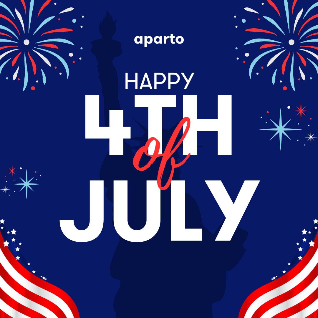 Happy 4th of July! 🇺🇸🎆

The 4th of July celebrates the United States of America's independence and the day the Declaration of Independence was ratified in 1776.

#apartofyourstory #studentliving #happy4thofjuly #USA