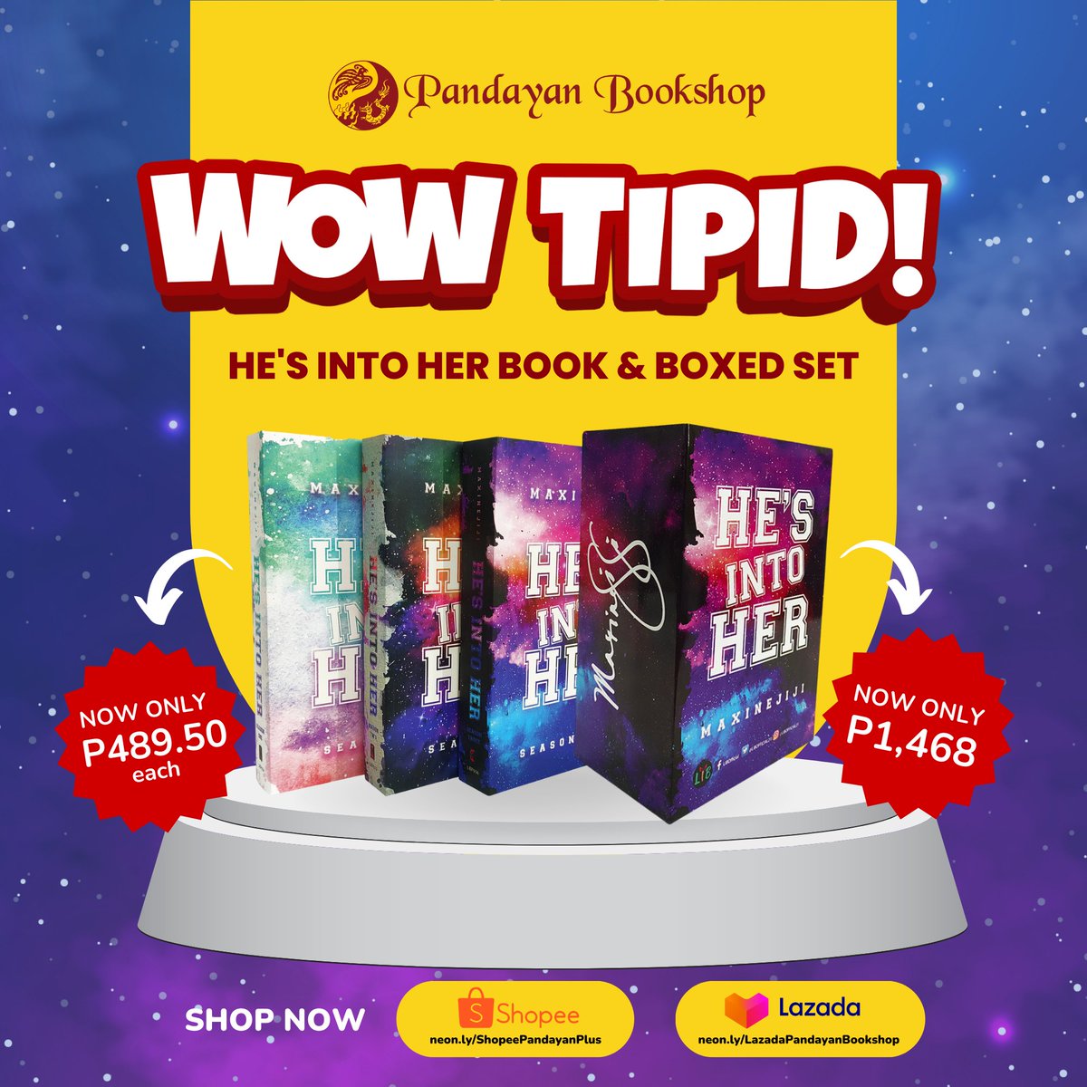 pandayancomph's tweet photo. Mabuhay! Mas pinamura na ang paboritong n'yong akda ni @maxinejiji na He's Into Her!

I-check mo na yan bago ka pa maubusan.🙂

@hesintoher

Store: https://t.co/ecnqLnQDim
𝗦𝗵𝗼𝗽𝗲𝗲: https://t.co/6BM8157HFp
𝗟𝗮𝘇𝗮𝗱𝗮: https://t.co/xRkuDx4eDr

#HIH #HesIntoHer #book https://t.co/ye2zymBfdB