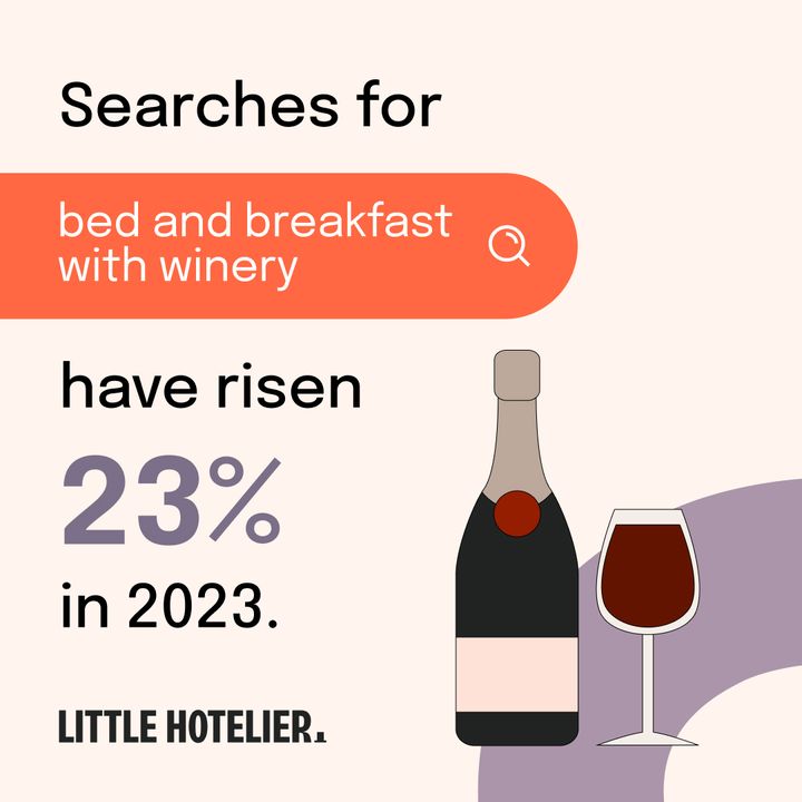 Rise and shine and wine! 🍷 🏨 🍇 
The numbers are in and folks have finally realised that the perfect getaway involves a scrumptious breakfast AND a glass (or two) of heavenly wine.
#LittleHotelier #HotelHacks #HotelTrends #BedandBreakfast