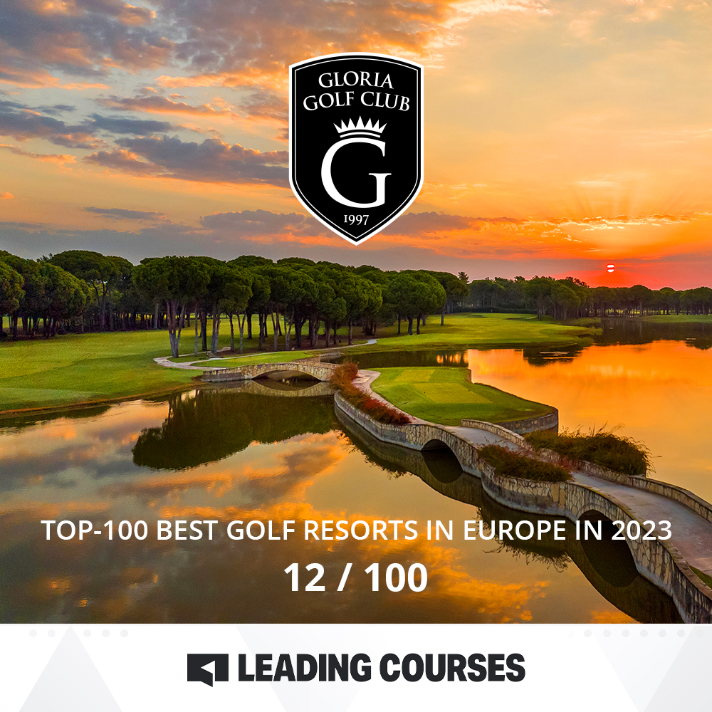 Gloria Golf Club has taken its place among the best golf resorts in Europe in the list prepared by Leadingcourses.com. #GloriaHotels #BecauseHereisGloria #GloriaGolfClub #Belek #Antalya #Golf #LeadingCourses #Top100