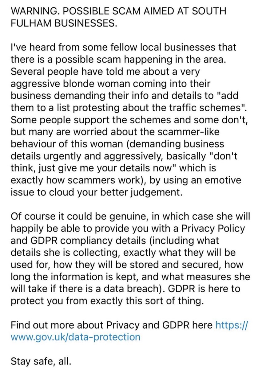 CameraTraffic's tweet photo. Oh boy are ⁦@LBHF⁩ foot soldiers worried about the latest petition by the businesses in South Fulham. Look at the latest silly post on Next Door designed to subvert democracy. If you live in the borough please make every effort to sign https://t.co/g01d9WPQD9 https://t.co/SMuB4kpvir