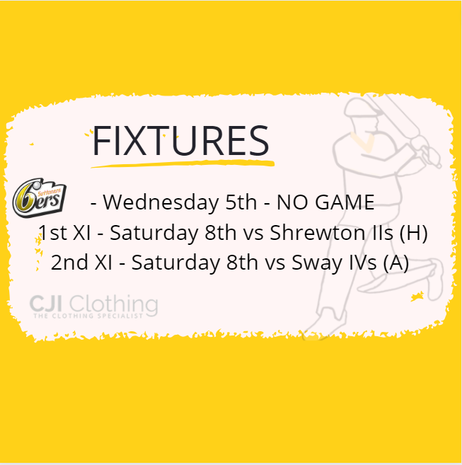 SuttonersCC's tweet photo. No fixture this week for the 6ers. 1sts are hosting promotion contenders @ShrewtonCC IIs while the 2nds travel to regular opponents @SwayCC IVs (Played at Pennington).
With Fitzy's Yearly Golf Day on Friday, who knows how this weekend will go! #Yellows #DHBA https://t.co/JhQQFAa41S