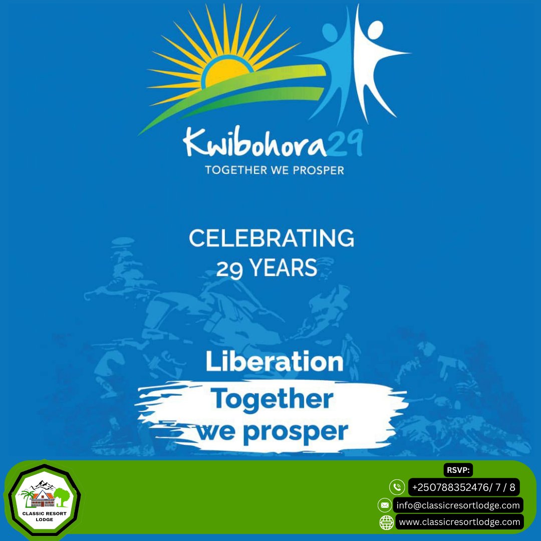 ClassicResort's tweet photo. Growing stronger and prosper together! Happy Liberation Day.🕊️ 

#LiberationDay29 #ExquisiteHospitality
#TopNotchService #Hospitality #pool
#Adventure #conferenceFacilities
#HotelBooking #visitafrica https://t.co/LWkxElR8fr