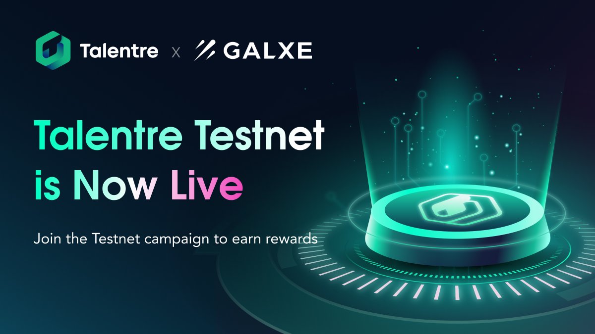 Galxe's tweet photo. 🚀 Don't miss out on the exciting opportunity to earn rewards with @Talentre_ Testnet Campaign!

Complete tasks, claim #GalxeOATs, and accumulate loyalty points.

🗓️ Testnet launches on June 20th

Join now ⬇️
https://t.co/Mn9lxgFPad https://t.co/J4vkSA7mYq