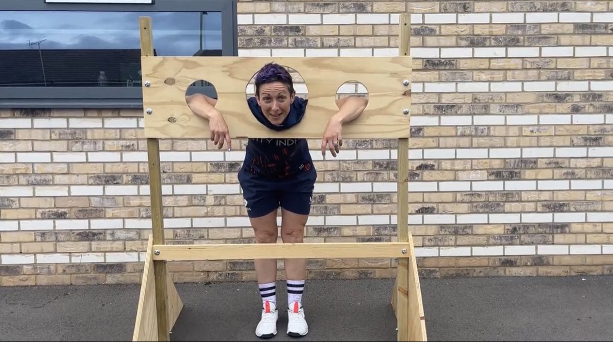 RugbySaracens's tweet image. Sarries Legend in the stocks?

Vice Principal and @SaracensWomen #300Club record appearance-maker @supasonic7 up for all the fun of the fair at @SaracensHighSch on 20 July ⚫️🔴