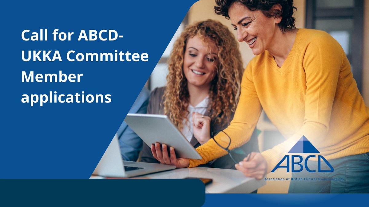 The ABCD-UKKA Committee is seeking two volunteers from the ABCD membership to join the joint committee - the group seeks to improve the care of people with diabetic kidney disease. ABCD members have been emailed details of the opportunity and how to apply. 📨