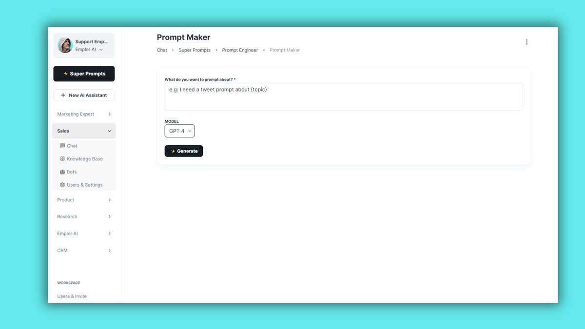 emplerai's tweet photo. Hire the ready-to-use Prompt Engineer. Let it produce the prompts you need in seconds. https://t.co/plirjakZO5
#prompt #prompts #promptshare #promptsharing #GPT4 #gpt3 #Empler https://t.co/l3oYhWI0DA
