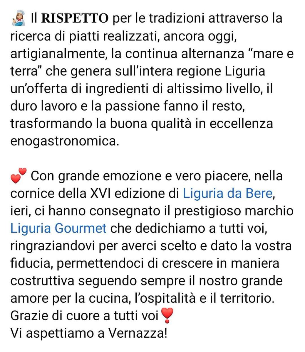 Gianni_Franzi's tweet photo. #4luglio #vernazza #cinqueterre #ristorante #liguria #liguriagourmet #food #italy #italia #summer #estate #beautifuldestination #foodlover #tradizioniitaliane #liguritudine #eatlocal #italytravel #italianfood #restaurant #bestplacetoeat #localwine #localdishes #seaview #grazie https://t.co/3BCBUr4SW2