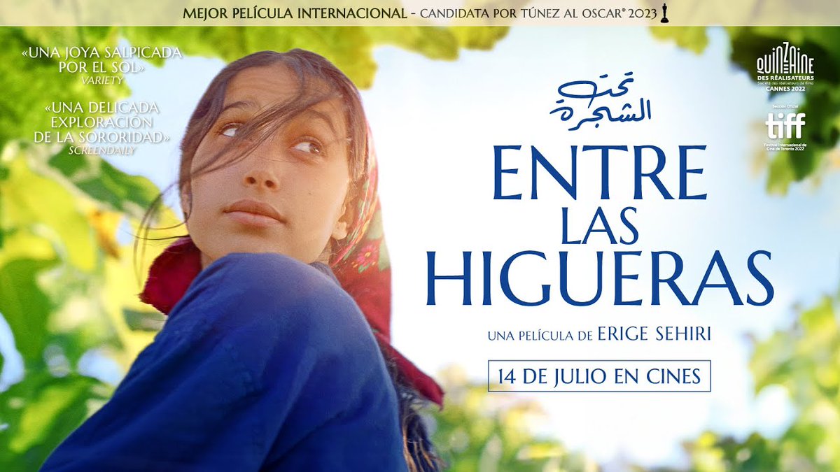 AlbaSotorra's tweet photo. 🌿El proper 14 de juliol s'estrena "Entre las higueras", de la directora Erige Sehiri. És una pel·lícula preciosa, us la recomanem molt per una tarda de cinema d'estiu :) 🍃
#entrelashigueras #proximament https://t.co/9Zp6gRhHNk