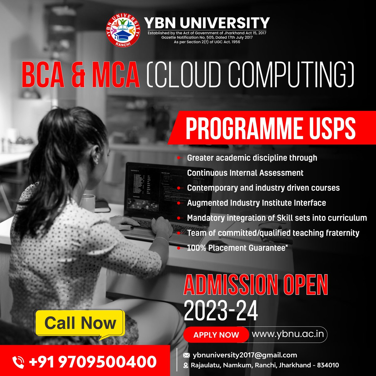 ybn_university's tweet photo. BCA in Cloud Computing
• Provides hands-on experience through practical projects and assignments
• Taught by experienced faculty with a strong industry background
Call Today for Enquiry/Admission @ 9709500400
#ybnuniversity #BCA #cloudcomputing #learningcloudcomputing https://t.co/1yk3G8LmMG