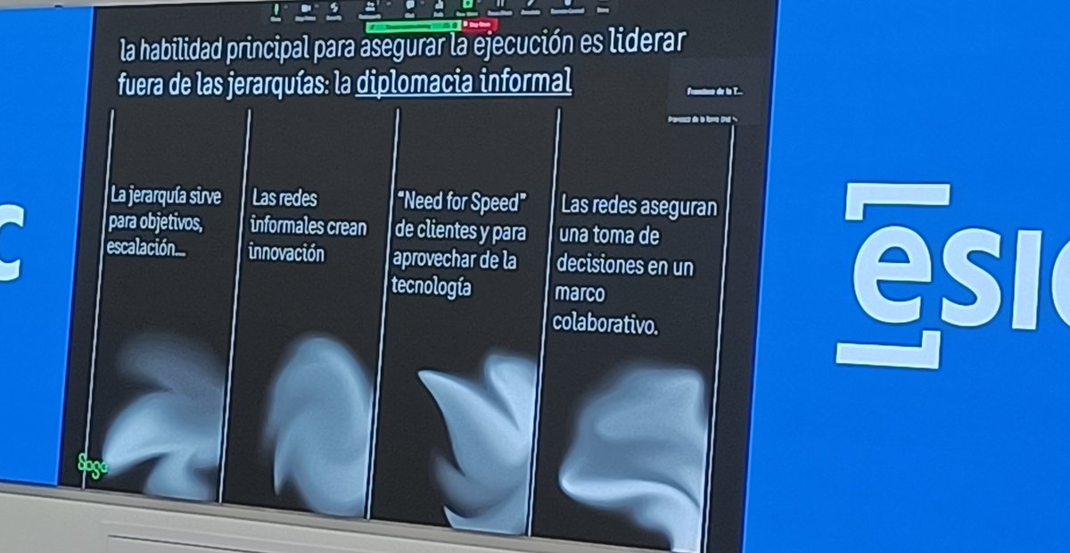 #liderar fuera de las #jerarquias...clave para la #innovacion
Interesante apreciación en @ESICEducation ... jornadas #IMAT