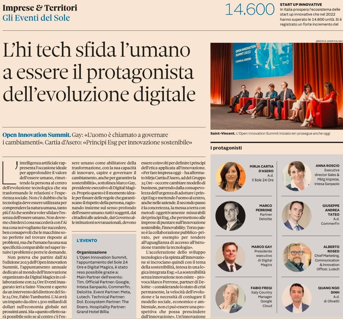 DOL è partner di Open Innovation Summit, appuntamento di <a href="/Digital_Magics/">Digital Magics</a> e @24Eventicon focus sul ruolo dell’etica nel mondo dell’innovazione. I principi ESG per un'innovazione sostenibile, dove è l'uomo a governare i cambiamenti. #OIS2023 #OpenInnovation