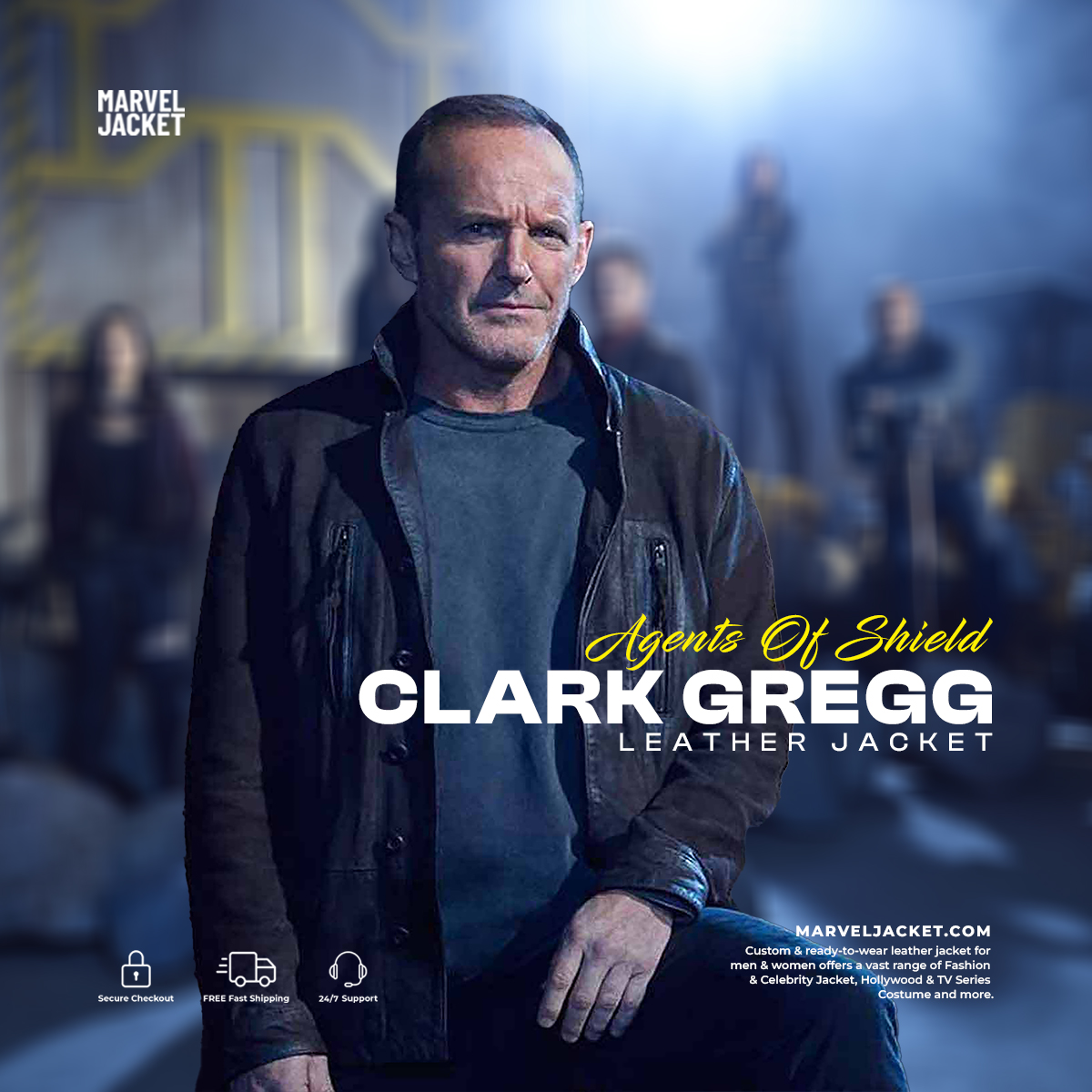 marveljacketusa's tweet photo. With the Agents of Shield Clark Gregg Leather Jacket channel your inner superhero.

#superhero #jacket #leather #gregg #clark #shield #agent #black #phil #coulson #newarrivals #halloween #comiccon #netflix #movie #tvseries #marveljackets #marveljacketusa #marveljacketofficial https://t.co/ClwTAajWBv